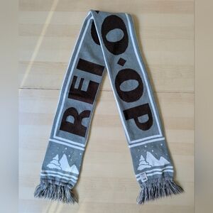 REI Co-op Gray Blue and Brown Scarf